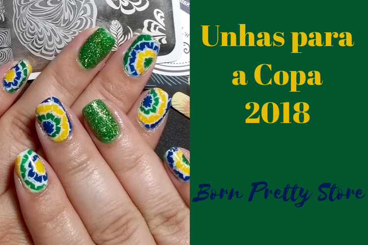 unhas decoradas para a copa 2018